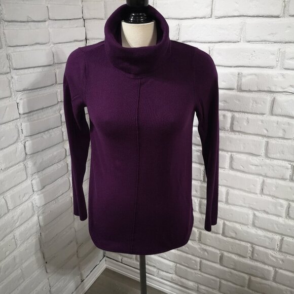 2 / $30.00 - Reitmans Ladies Size Medium Purple Lightweight Cowl Neck Sweater - Picture 1 of 9